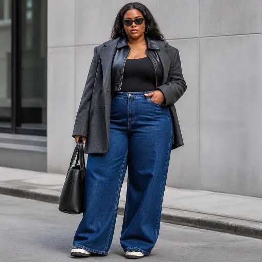 High-Waisted Denim + A Structured Corset Top