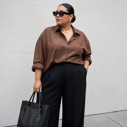 The Long-Sleeve Mesh Top + Leather Pants