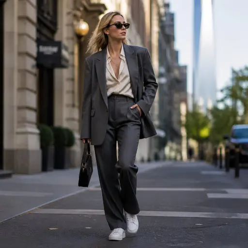. The Statement Button-Down + Straight Jeans