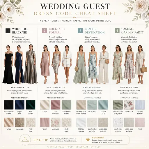 15 Breathtaking Wedding Guest Dress Ideas for the Upcoming Season 11 he Ultimate Wedding Guest Dress Code Cheat Sheet