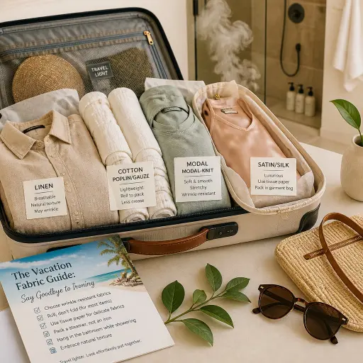 15 Effortless Vacation Outfits for Your Next Getaway 14 The Vacation Fabric Guide: Say Goodbye to Ironing