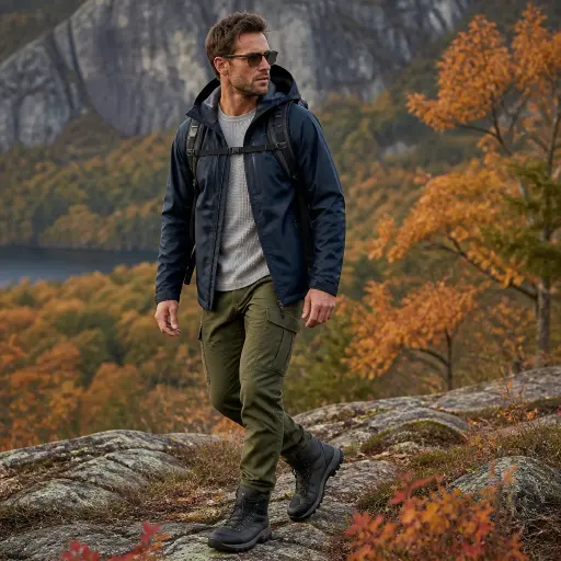 15. Hooded Windbreaker + Thermal Base + Utility Cargo Trousers