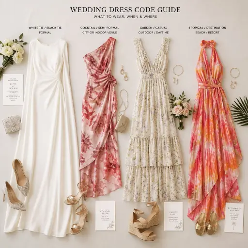 The 15 Ultimate Guide to Perfecting Your Next Wedding Outfit Ideas 16 The Wedding Dress Code Decoder: Matching Outfits to the Invitation