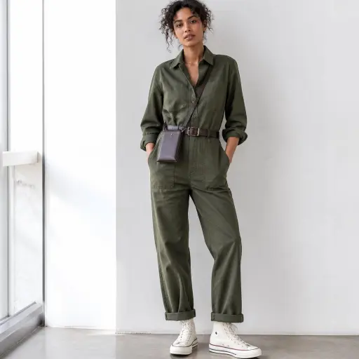 14. The Tailored Cotton Utility Jumpsuit