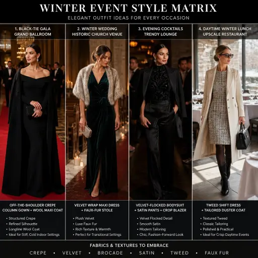 Winter Occasion Style Matrix: Matching Looks to the Event Temp