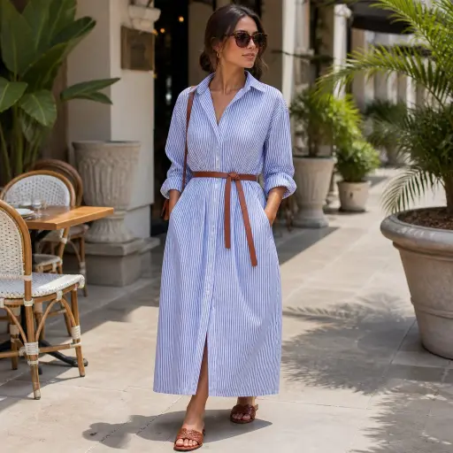 2. The Crisp Cotton Poplin Shirtdress