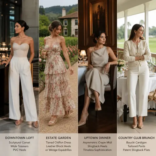 10 Gorgeous Engagement Party Look Concepts That Look Incredibly Classy 9 Pre-Wedding Style Matrix: Matching Outfits to the Venue
