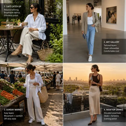 Daytime Activity Matrix: Outfits Matched to Your Itinerary