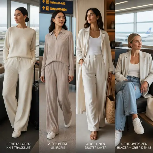 1. The Jet-Set Commute (Airport & Transit Lounge Style)