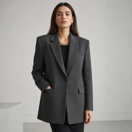 1. The Strong-Shouldered Tailored Blazer