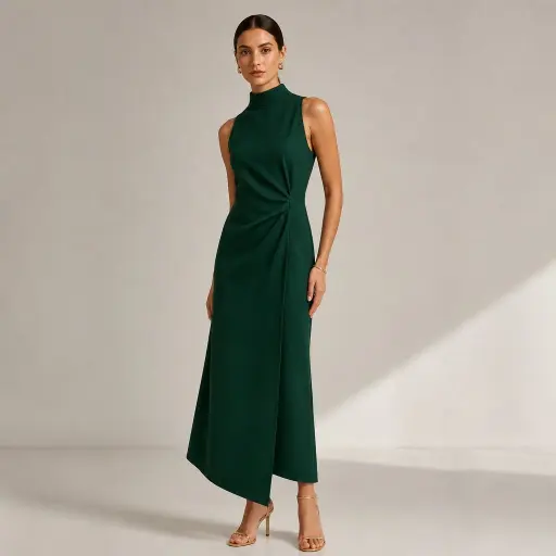 6. The Heavy-Weight Crepe Midi Dress