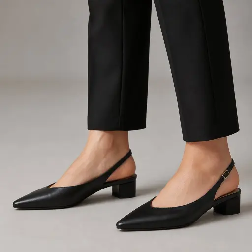 8. The Pointed-Toe Leather Slingback