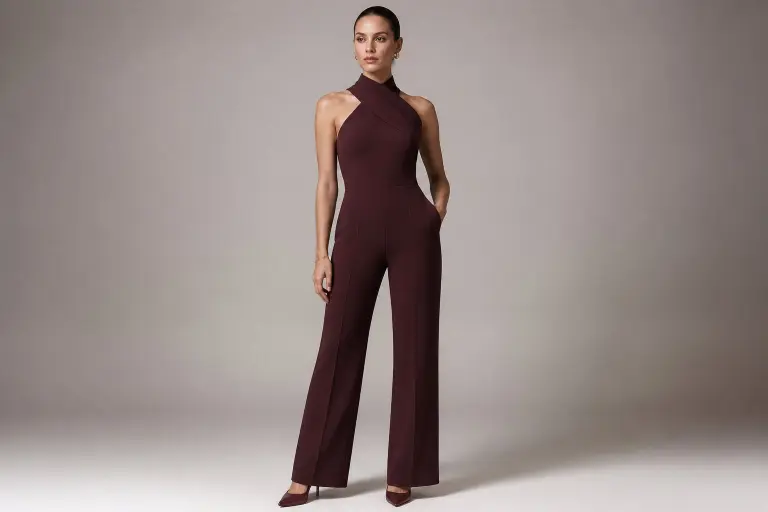 2. Anchor the Outfit with the Monochromatic Tailored Jumpsuit