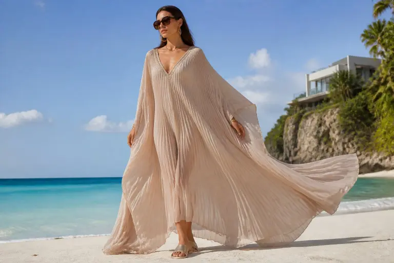 The Ethereal Plissé Caftan