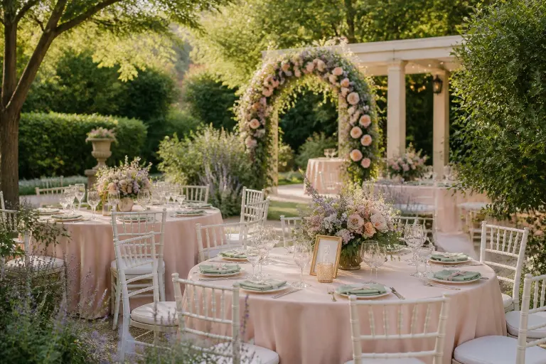 Sophisticated Pastels for Garden Ceremonies