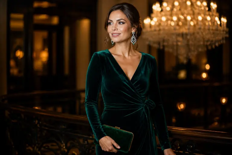 The Velvet Wrap Dress