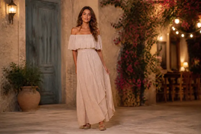 Off-the-Shoulder Maxi Dress