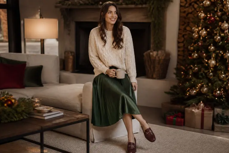  The Cozy Chic Sweater and Midi Skirt