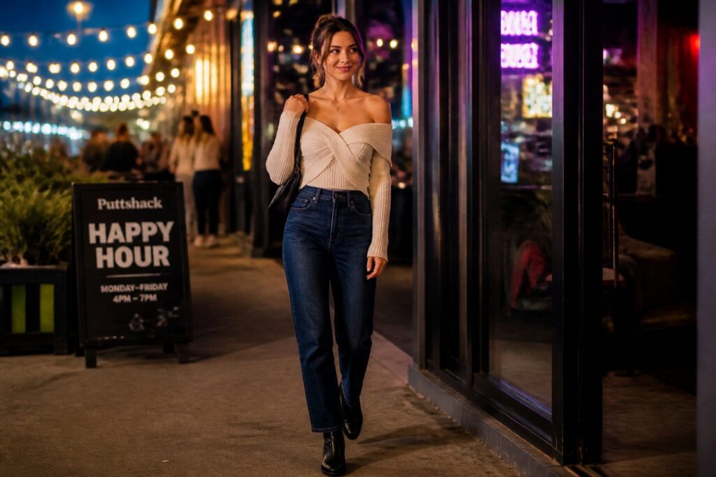 Look 2: Low-Key Allure (Casual Date Night Outfit Ideas)